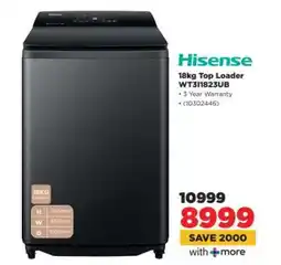HiFi Corp Hisense 18kg Top Loader WTJ1823UB offer
