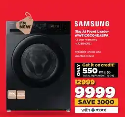 HiFi Corp Samsung 11kg AI Front Loader WW11CGC04DABFA offer