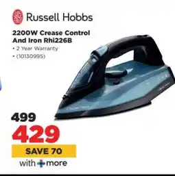 HiFi Corp Russell Hobbs 2200W Crease Control And Iron Rhi226B offer
