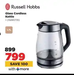 HiFi Corp Russell Hobbs Glass Cordless Kettle offer