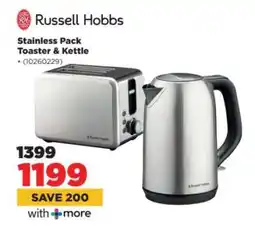 HiFi Corp Russell Hobbs Stainless Pack Toaster & Kettle offer