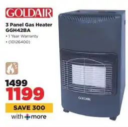 HiFi Corp Goldair 3 Panel Gas Heater GGH42BA offer