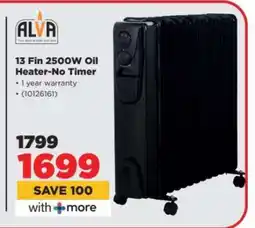 HiFi Corp 13 Fin 2500W Oil Heater-No Timer offer