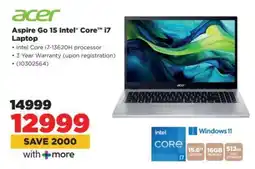 HiFi Corp Acer Aspire Go 15 Intel Core i7 Laptop offer