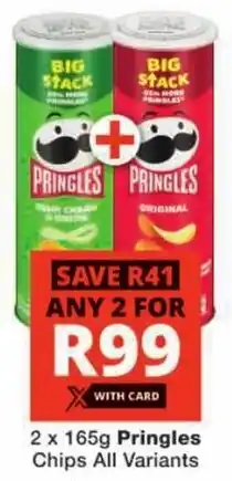 Checkers Pringles Chips All Variants offer