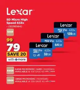 HiFi Corp Lexar SD Micro High Speed 633x 32GB offer