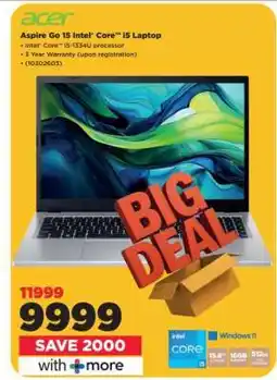 HiFi Corp Aspire Go 15 Intel Core i5 Laptop offer