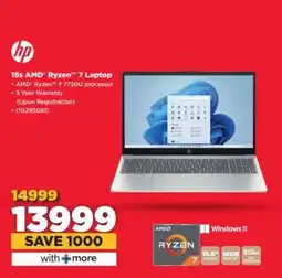 HiFi Corp HP 15s AMD Ryzen 7 Laptop offer
