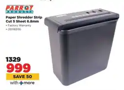 HiFi Corp Parrot Products Paper Shredder offer
