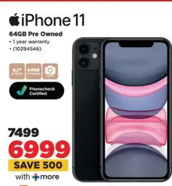 HiFi Corp iPhone 11 64GB Pre Owned offer