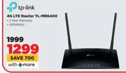 HiFi Corp tp-link 4G LTE Router TL-MR6400 offer