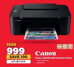 HiFi Corp Canon Pixma TS3640 Multi-function Printer offer