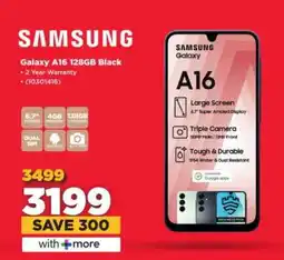 HiFi Corp Samsung Galaxy A16 128GB Black offer