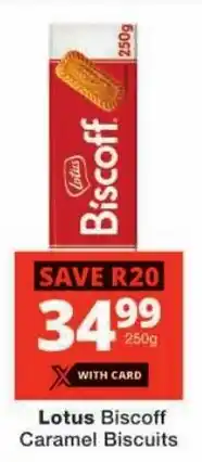 Checkers Lotus Biscoff Caramel Biscuits offer
