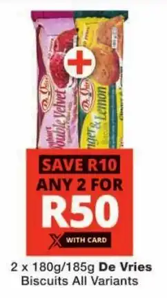 Checkers De Vries Biscuits All Variants offer