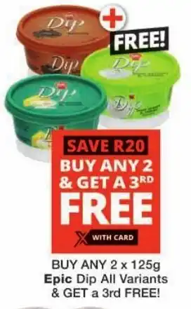 Checkers Epic Dip All Variants offer