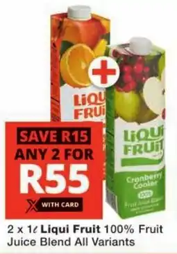 Checkers Liqui Fruit 100% Fruit Juice Blend All Variants offer