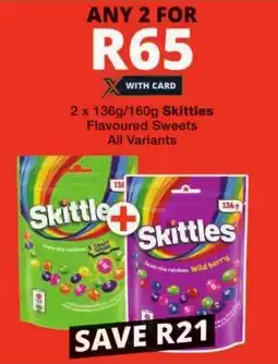 Checkers Skittles Flavoured Sweets All Variants offer