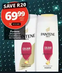 Checkers Pantene Shampoo/ Conditioner All Variants offer