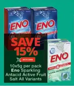 Checkers Eno Sparkling Antacid Active Fruit Salt All Variants offer