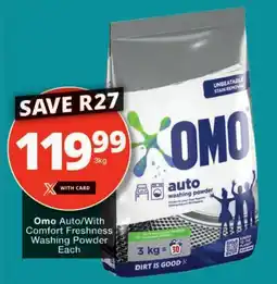 Checkers Omo Auto/ With Comfort Freshness Washing Powder offer