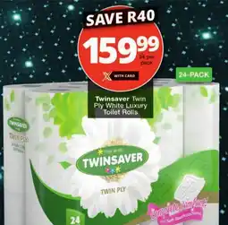 Checkers Twinsaver Twin Ply White Luxury Toilet Rolls offer