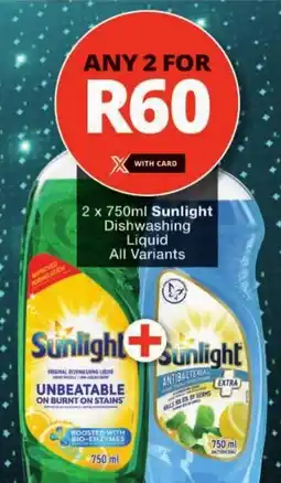 Checkers Sunlight Dishwashing Liquid All Variants offer