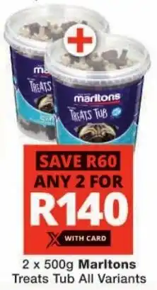 Checkers Marltons Treats Tub All Variants offer