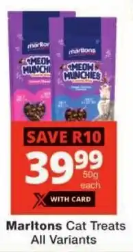 Checkers Marltons Cat Treats All Variants offer