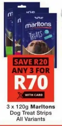Checkers Marltons Dog Treat Strips All Variants offer