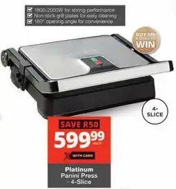Checkers Platinum Panini Press offer