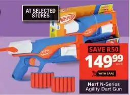 Checkers Nerf N-Series Agility Dart Gun offer