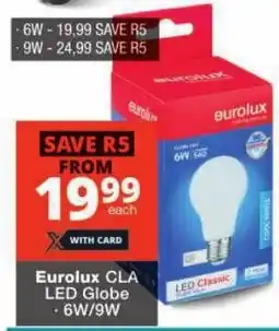 Checkers Eurolux CLA LED Globe offer