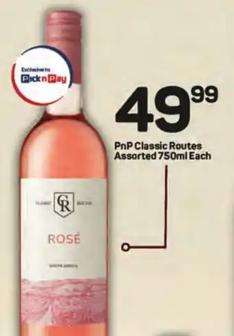 Pick n Pay Liquor PnP Classic Routes Assorted offer