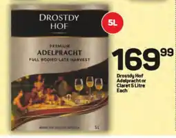Pick n Pay Liquor Drostdy Hof Adelprachtor Claret offer