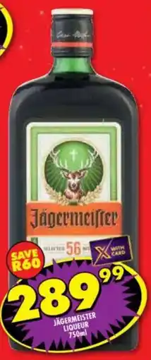 Shoprite Liquor Jägermeister liqueur offer