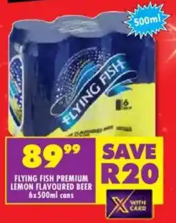 Shoprite Liquor Flying fish premium lemon flavoured beer cans offer