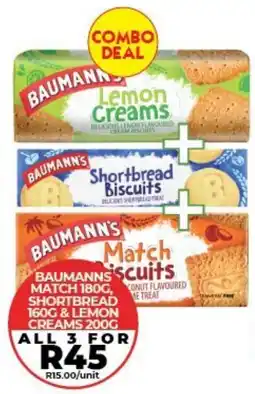 1UP Baumanns match, shortbread & lemon creams offer