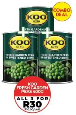 1UP Koo fresh garden peas offer