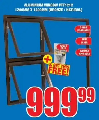 Boxer Build Aluminium window ptt1212 offer