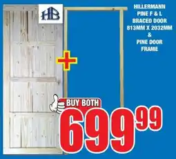 Boxer Build Hillermann pine f & l braced door & pine door frame offer