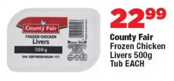 OK Foods County Fair Frozen Chicken Livers Tub offer