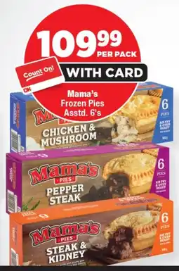 OK Foods Mama's Frozen Pies Asstd. offer