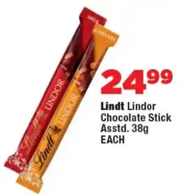 OK Foods Lindt Lindor Chocolate Stick Asstd. offer