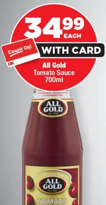 OK Foods All Gold Tomato Sauce offer