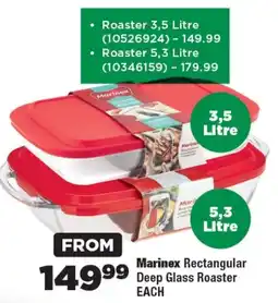 OK Foods Marinex Rectangular Deep Glass Roaster offer