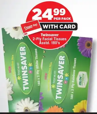 OK Foods Twinsaver 2-Ply Facial Tissues Asstd. offer