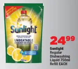 OK Foods Sunlight Regular Dishwashing Liquid Refill offer