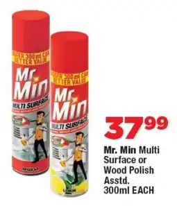 OK Foods Mr. Min Multi Surface or Wood Polish Asstd. offer