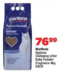 OK Foods Marltons Hygiene Clumping Litter Baby Powder Fragrance offer
